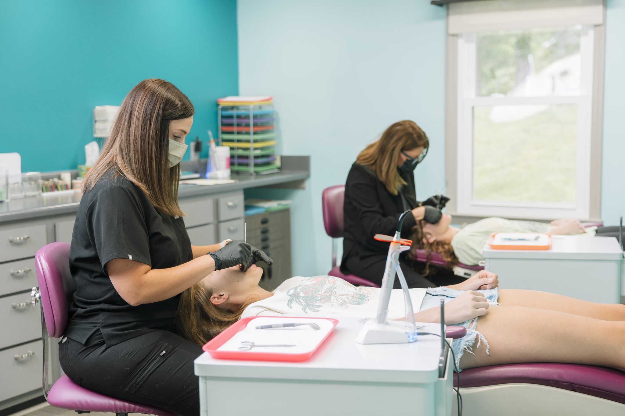 Orthodontist assistants working with patients in Radford, VA